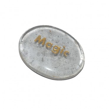 Crystal Quartz Magic Engraved Stone