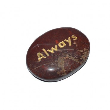 Red Jasper Always Engraved Stone