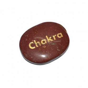 Red Jasper Chakra Engraved Stone