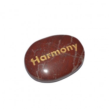 Red Jasper Harmony Engraved Stone