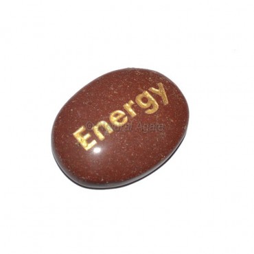 Red Jasper Energy Engraved Stone