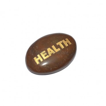 Red Jasper Health Engraved Stone