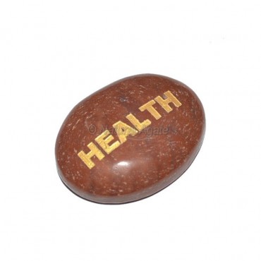 Red Jasper Health Engraved Stone