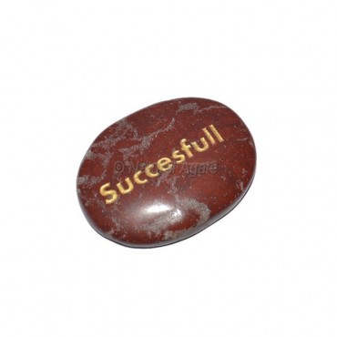 Red Jasper Successful Engraved Stone