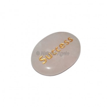 Rose Quartz success Engraved Stone