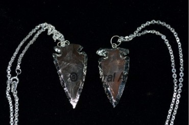 Silver Eletroplated Arrowheads Necklace
