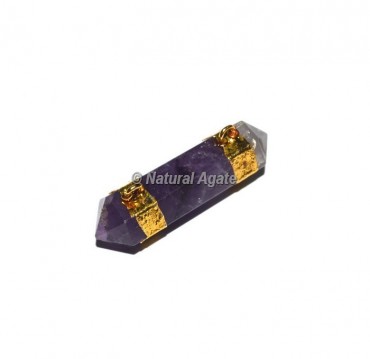 Amethyst Double Terminated Pencil Pendants