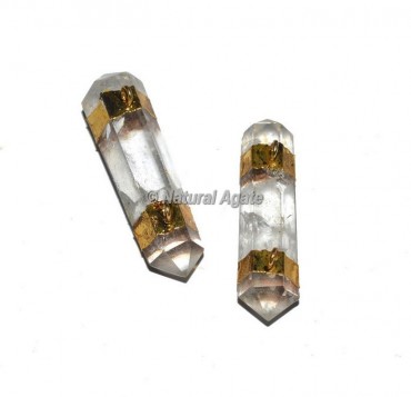 Crystal Quartz  Double Terminated Pencil Pendants