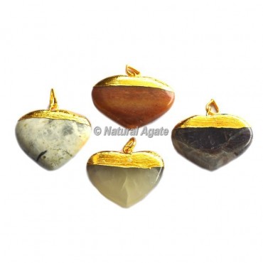 Assorted Heart Shape Electroplated Pendants