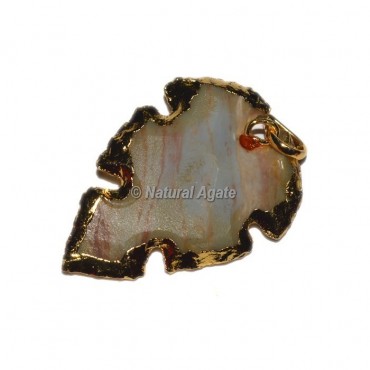 Agate Leaf Electro Pendants