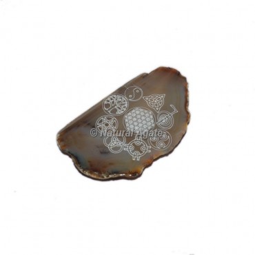 Mix Symbol On Agate Slice