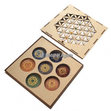 Flower Of Life Wooden Chakra Gift Box