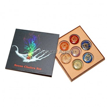 Printed Wooden Gift Box with Chakra Set