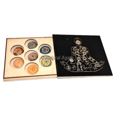 Printed Buddha Gift Box with Chakra Stones