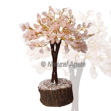 Rose Quartz 160 Chips Palm Tree