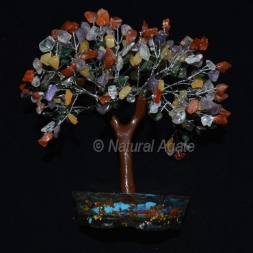 Mix Gemstone Orgone Chakra Energy Tree