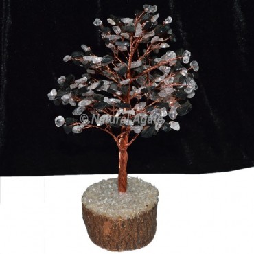 Quartz Stone With Copper Wire Tree