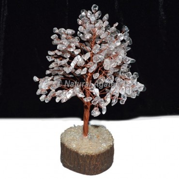 Crystal Quartz With Copper Wire Tree