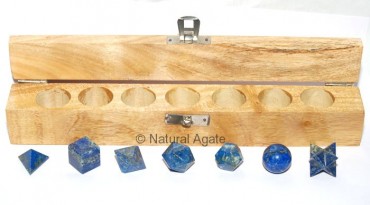 Lapis Lazuli Geometry set 7 Stone