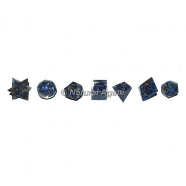 Lapis Lazuli Orgonite Geometry Set