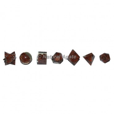 Red Jasper Orgone Energy Geometry Set