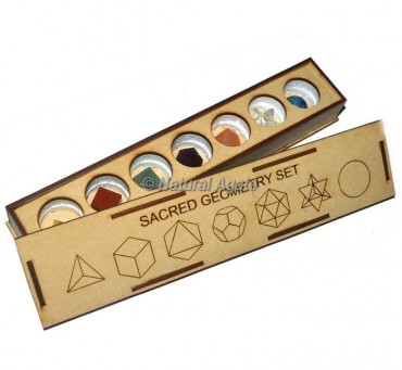 Assorted Seven Chakra Carved Geometry Set