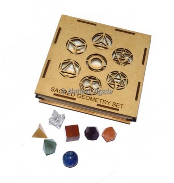Seven Chakra Sacred Geometry Set With Square Gift Box