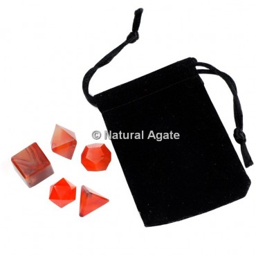 Banded Agate Sacred Geometry Set With Gift Pouch