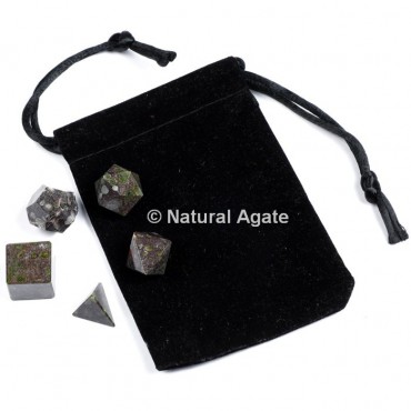 Epidote Sacred Geometry Set With Gift Pouch