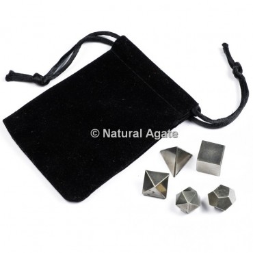 Hematite Sacred Geometry Set With Gift Pouch