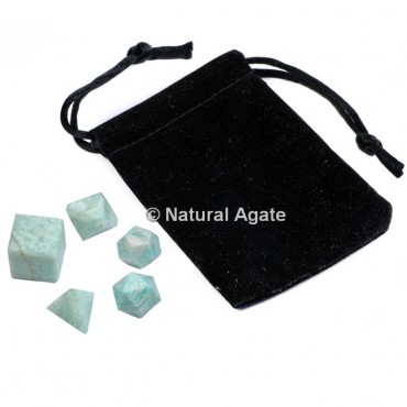 Amazonite Sacred Geometry Set With Gift Pouch