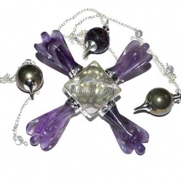 Amethyst Angel with Crystal Pyramids Generator