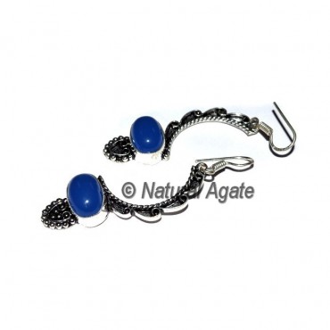 Blue Onyx New Fashion Oval Shape Earrings