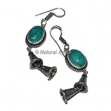 Turquoise Tibetan Earrings