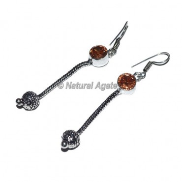 Garnet Tibetan Earrings