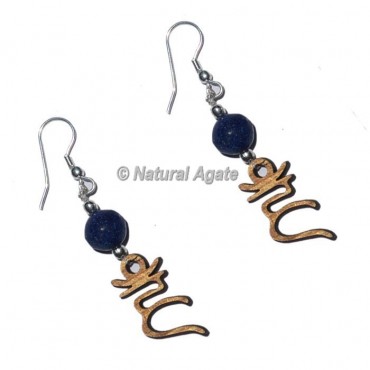 Lapis Lazuli With Throat Chakra Earrings