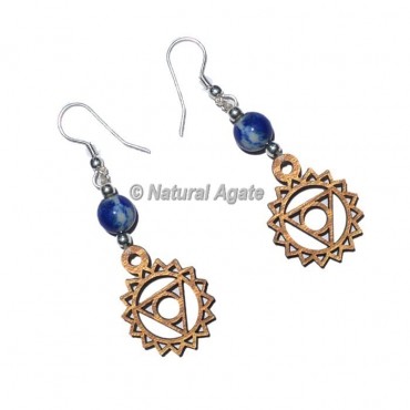 Throat Chakra Earrings With Lapis Lazuli Stone