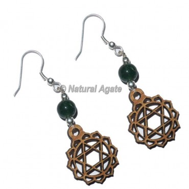 Heart Chakra Earrings Green Aventurine Stone