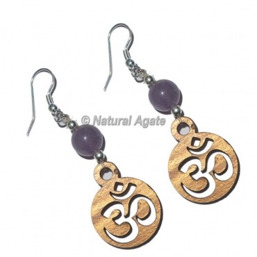 Amethyst With Crown Chakra Earrings