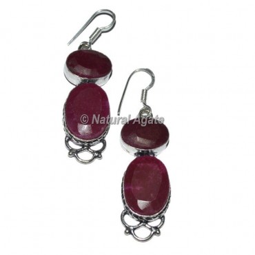 Pink Onyx Earrings