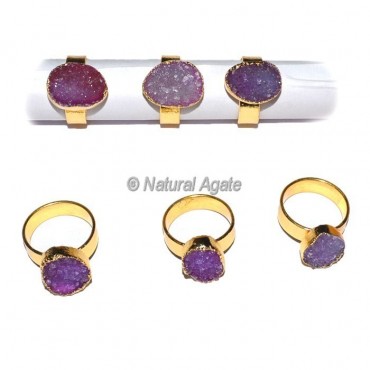 Amethyst Agate Ring