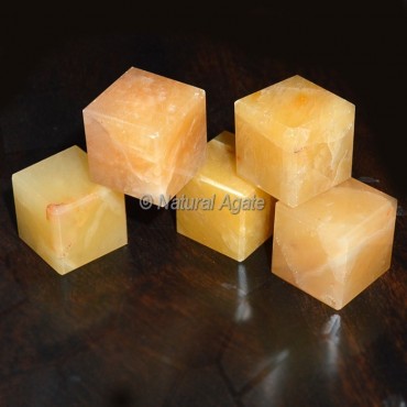 Golden Quartz Cubes