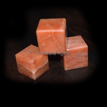 Peach Aventurine Cubes