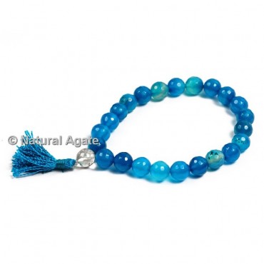 Blue Onyx Faceted Healing Yoga Bracelet