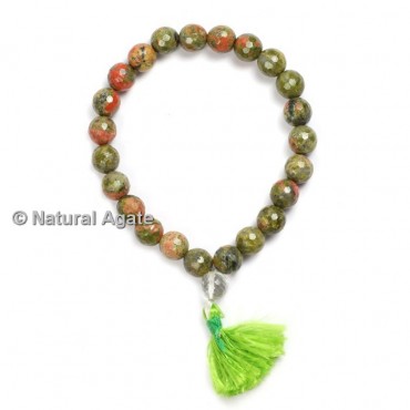 Unakite Faceted Healing Yoga Bracelet