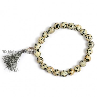 Dalmation Faceted Healing Yoga Bracelet