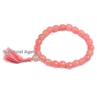 High Quality Faceted Rose Quartz Healing Yoga Bracelet