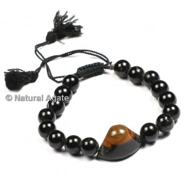 Black Onyx with Eye Stone Healing Yoga Bracelet