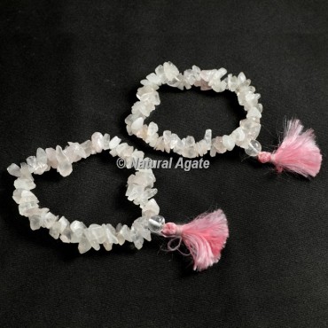 Rose Quartz Chips Healing Yoga Bracelet