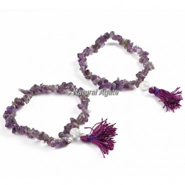 Amethyst Chips Healing Yoga Bracelet